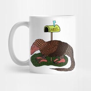 pangolin by mail box Mug